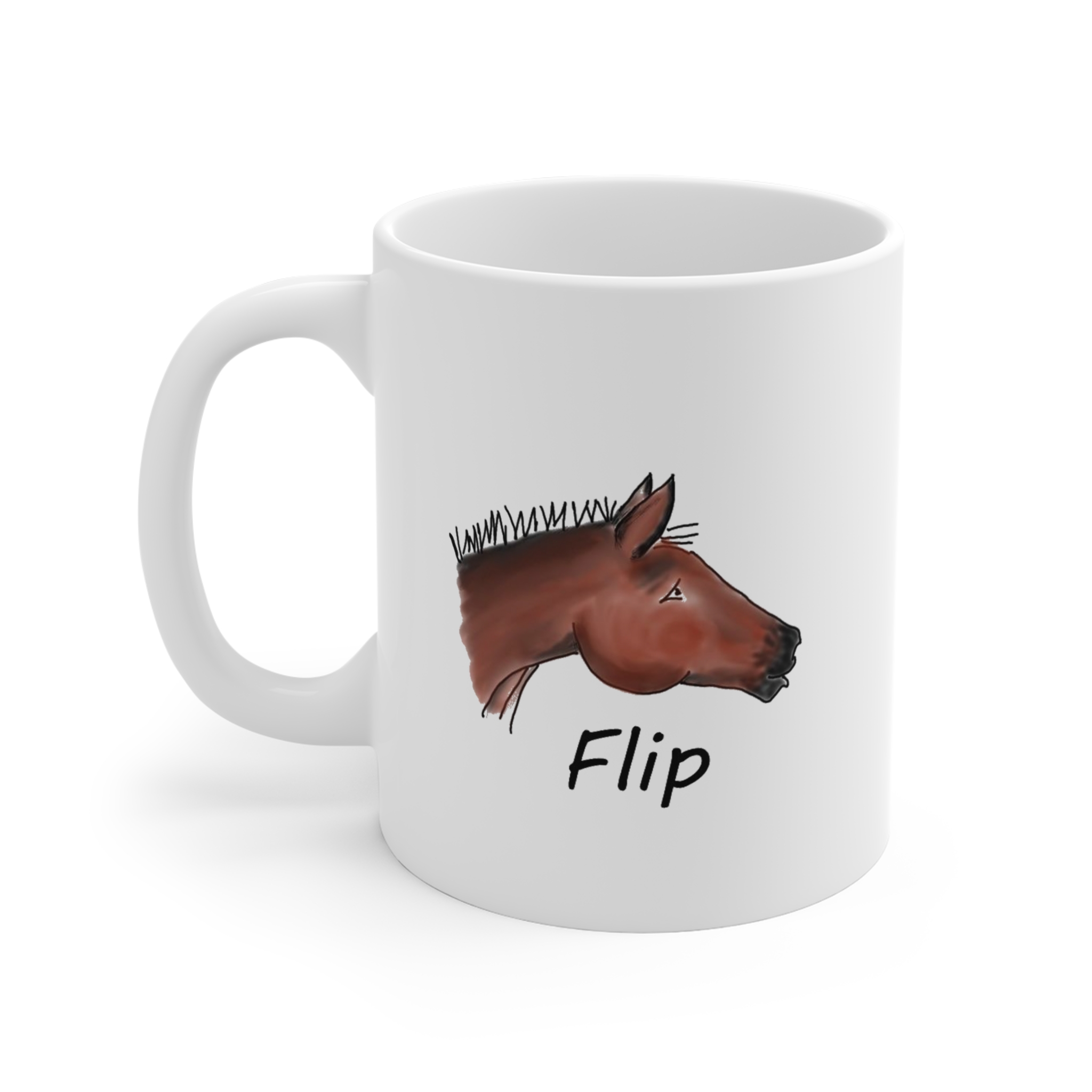 Horse Head Mug — 'Flip' Coffee Cup for Equestrians & Horse Lovers - Image 3
