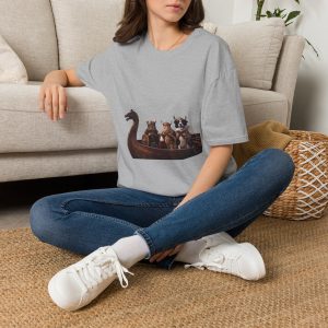 Flip & Viking Friends in Longship  -  Graphic Tee