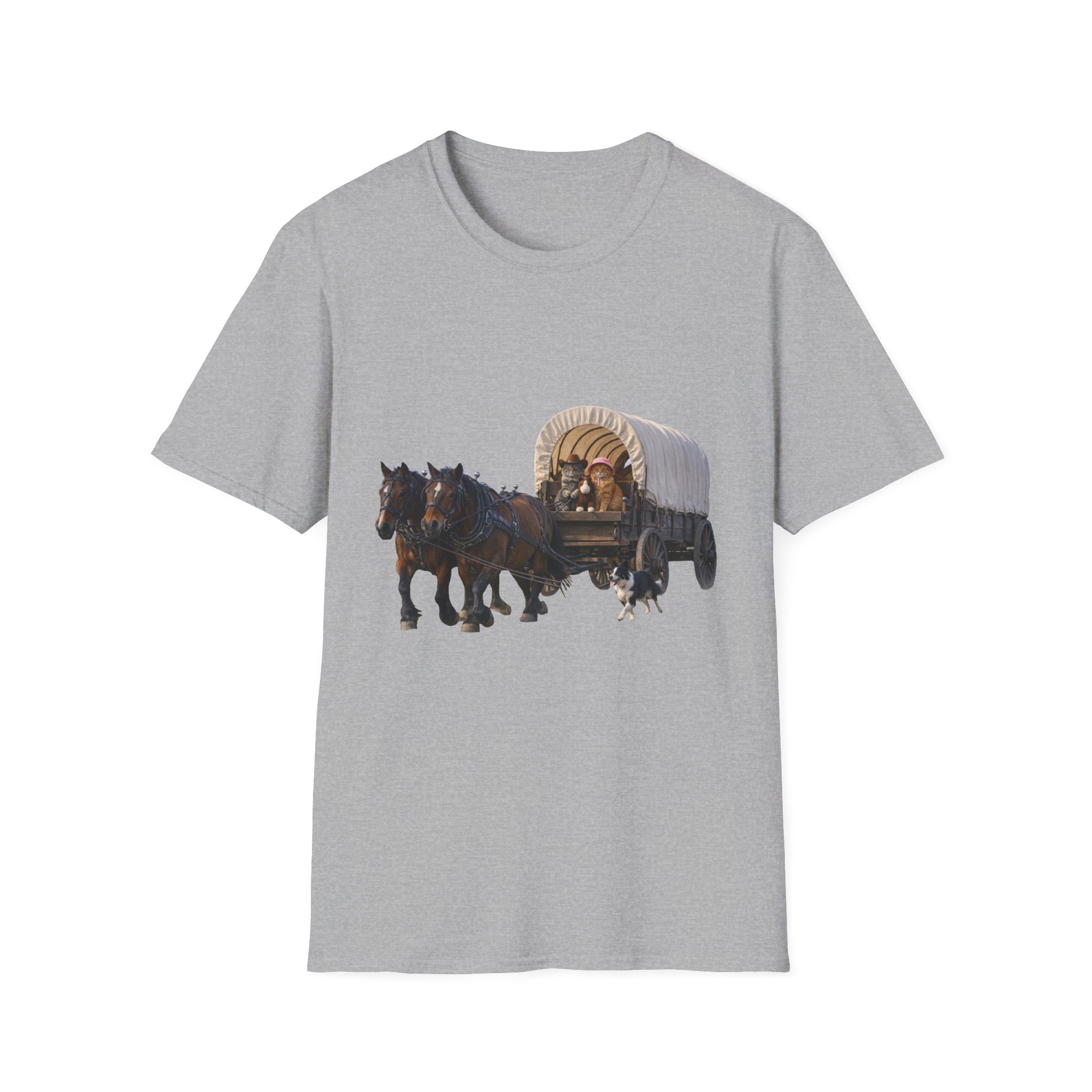 Flip & Friends - Pioneer Wagon Trail - Graphic T-Shirt - Image 4
